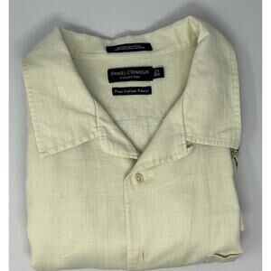 Daniel Cremieux Collection Big and Tall Men's Dress Shirt size 2XL Linen Blend
